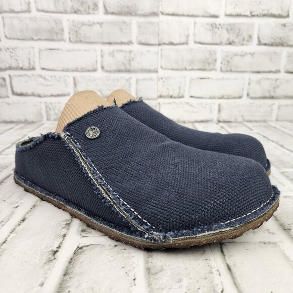 Birkenstock Zermatt Canvas Men Sz 11/11.5 EU 44 Reg Textile Midnight Blue Clogs - Picture 1 of 10